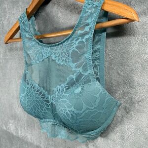 PINK Victoria's Secret Bralette Womens Small Floral Lace Coquette Feminine Fairy